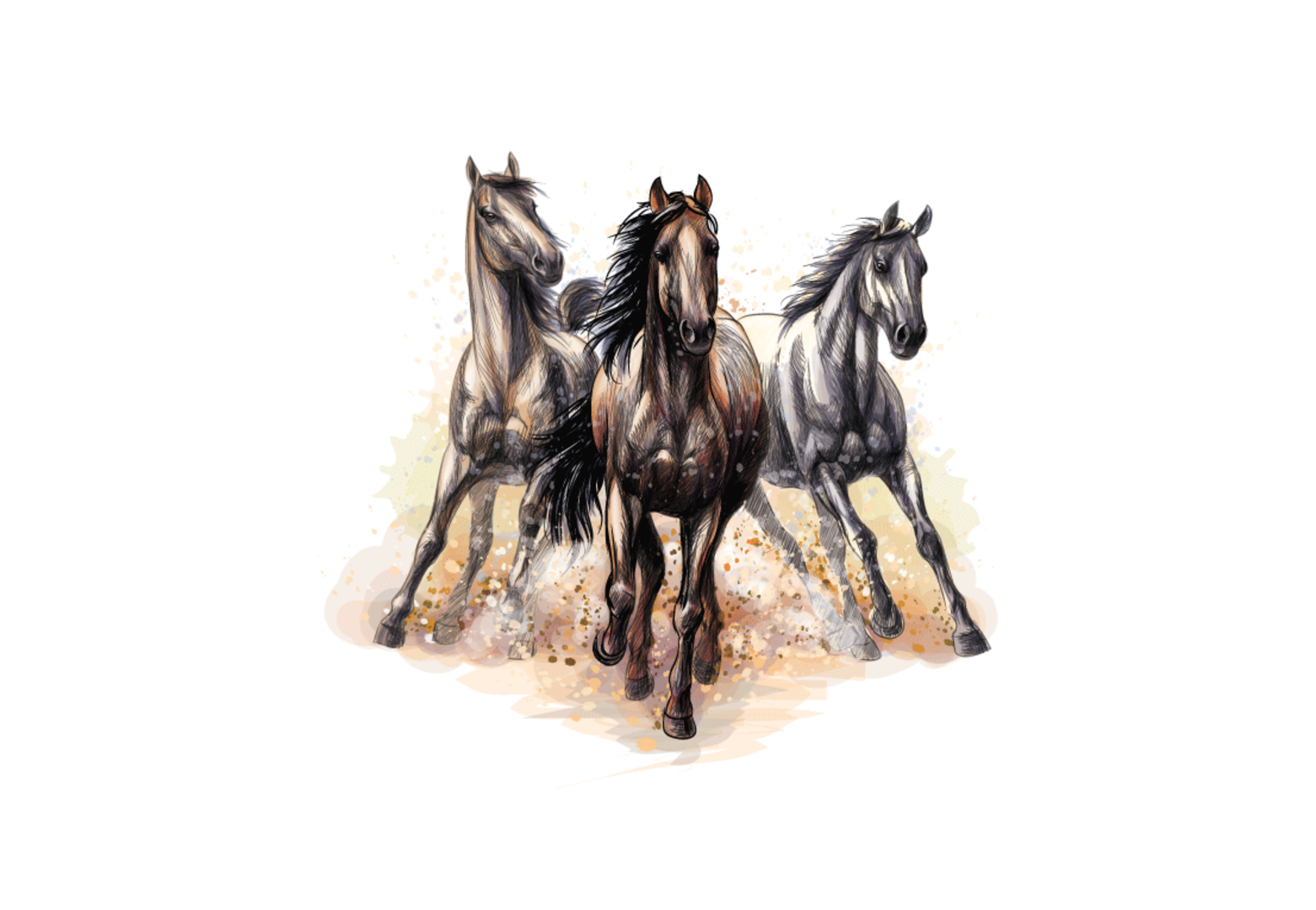 Three horses 