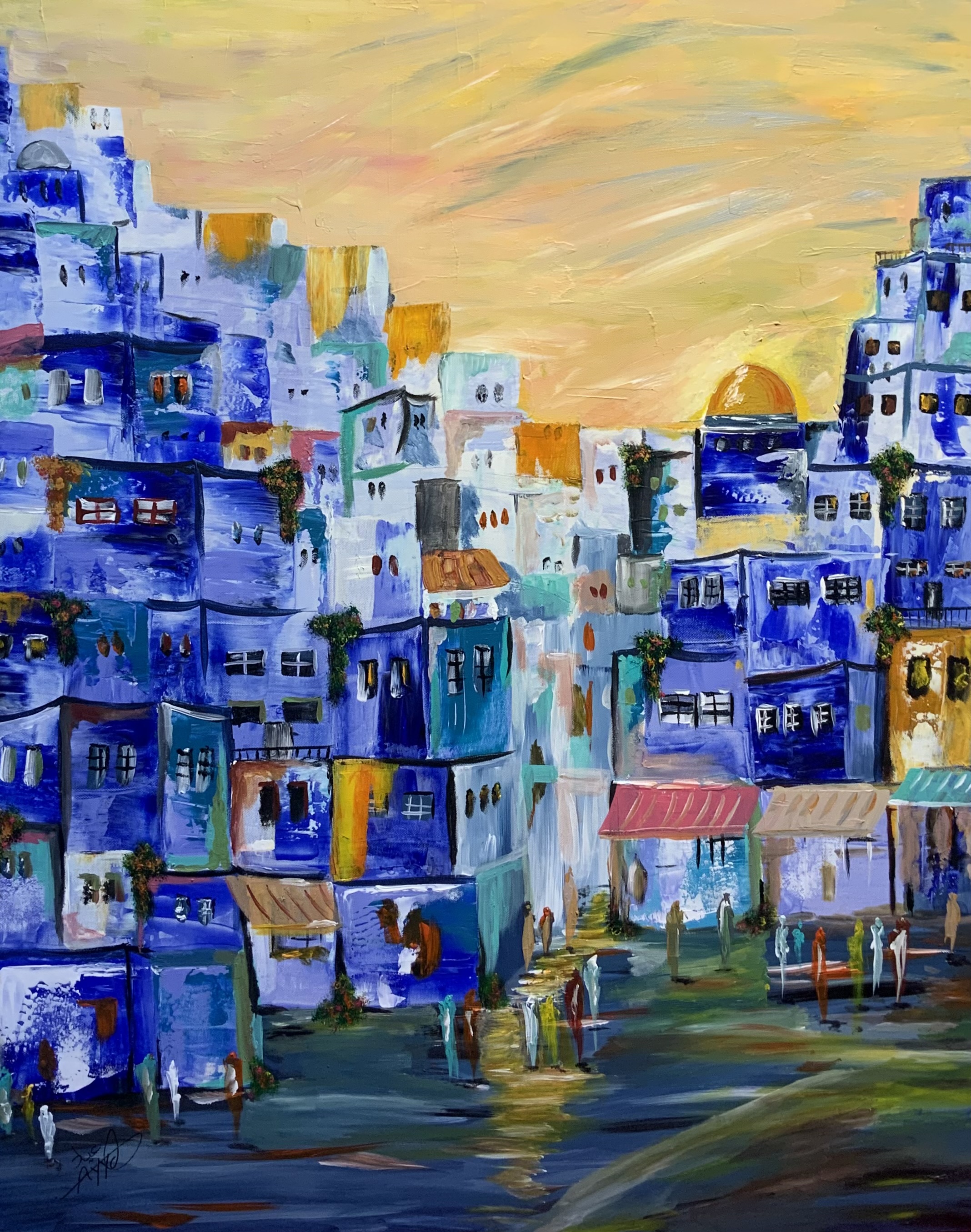 Golden Sunset Over the Blue Quarter