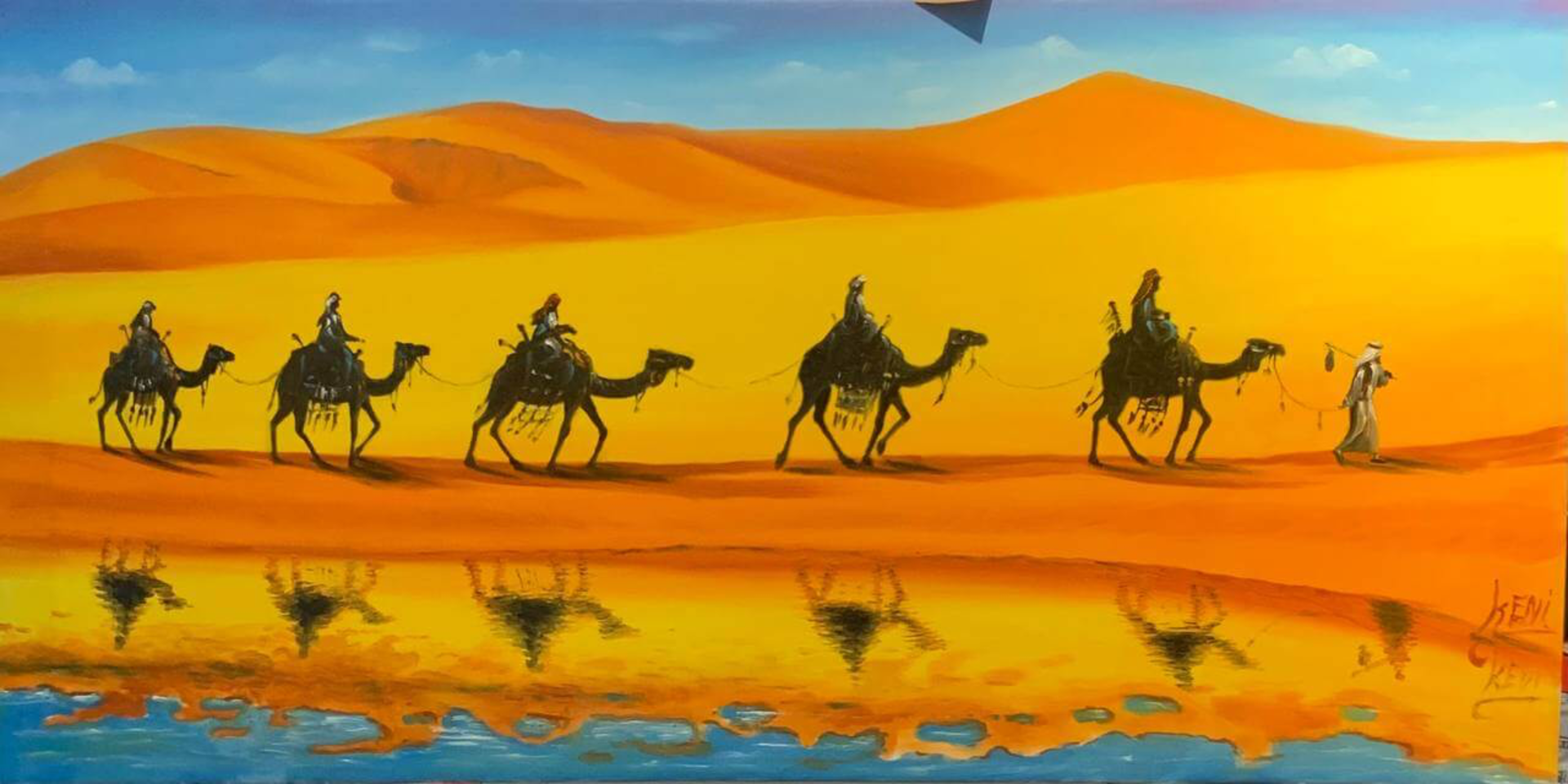 A flock of camels
