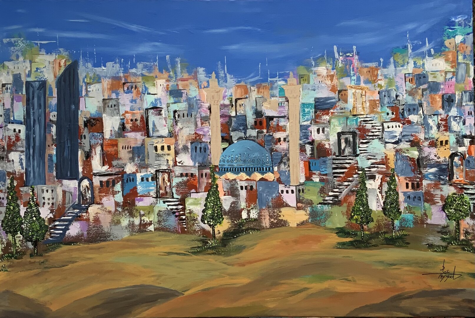Colorful Amman in nature